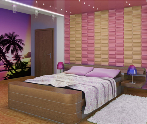 Купити сучасні стінові панелі для спальні недорого Стінові панелі ПВХ для спальні