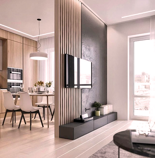 Дерев'яні рейки на стіну з готовим рішенням під ключ Перегородки з дерев'яних рейок