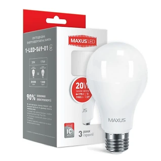 Лампа светодиодная  18Вт  220В Е27 3000K Maxus 1-LED-783/569