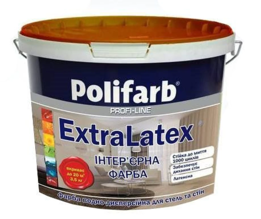 Краска латексная  Экстра Polifarb 14 кг