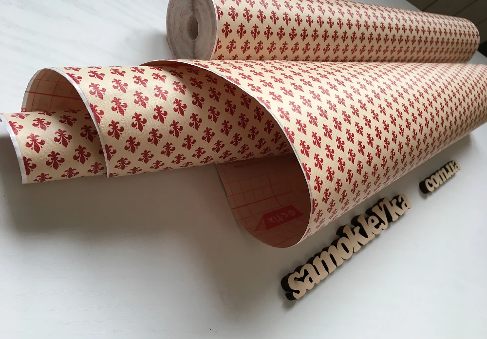 Самоклеющаяся пленка D-C-Fix 45см х 15м Df 200-2058 (Красные пики)