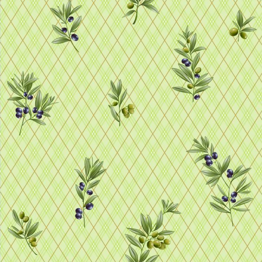 Континент обои моющиеся 2089 Оливки зеленые (0,53м х 10,05м = 5,3м2)