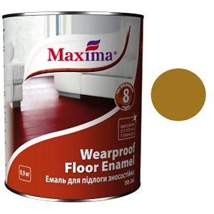 Емаль для підлоги ПФ-266 Maxima Жовто-коричнева 0,9 кг