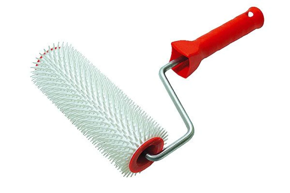 Валик аэрационный для нивелирующих масс  200мм, игла 13мм с ручкой Ф8мм Favorit 03-720