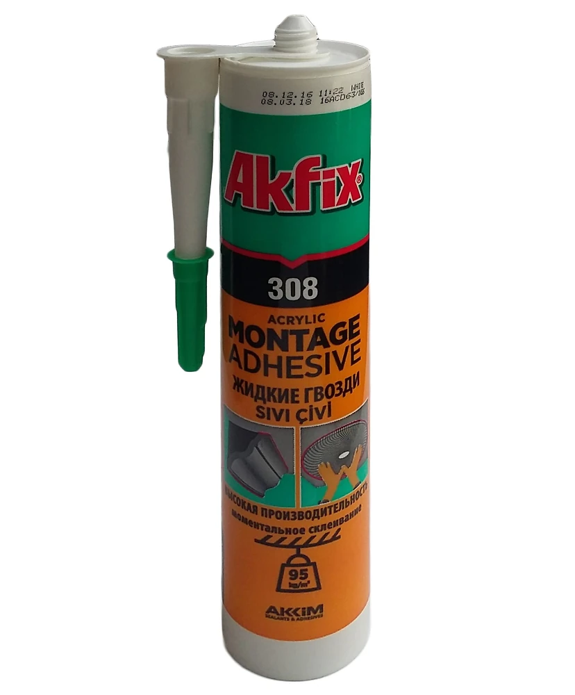 Клей Жидкие гвозди акриловый Akfix  310мл/308мл