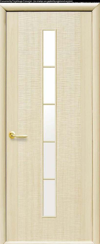 Двері  Фортіс ясен Дюна 1S (зі склом сатин) ПВХ DeLuxe Новий стиль