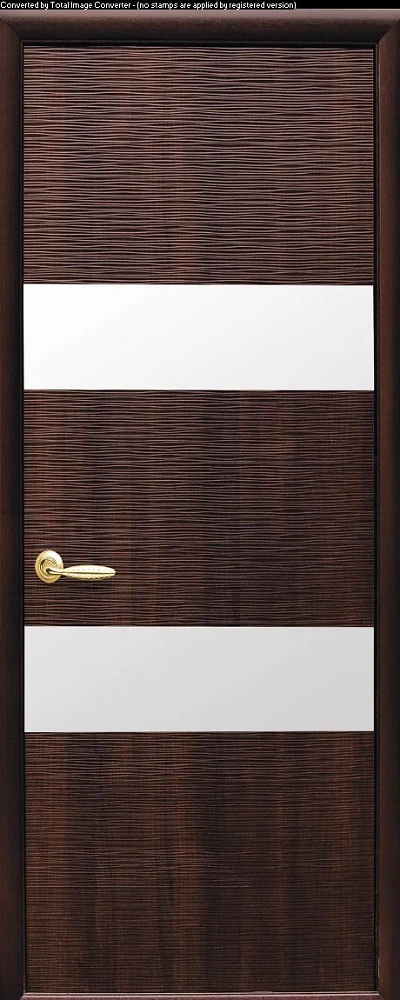 Двері  Фортіс каштан Сахара 2 Z (з дзеркалом) ПВХ DeLuxe Новий стиль