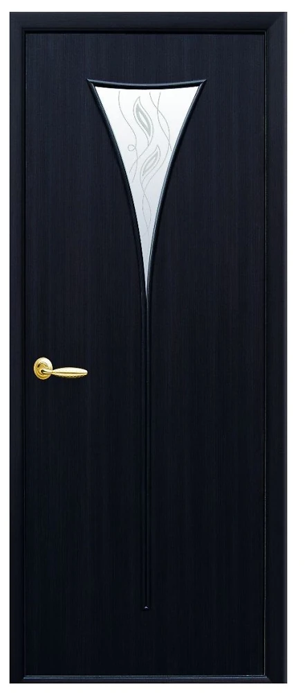 Дверь  Модерн Р венге dewild Бора (стекло сатин и рисунок3) Экошпон Новый стиль