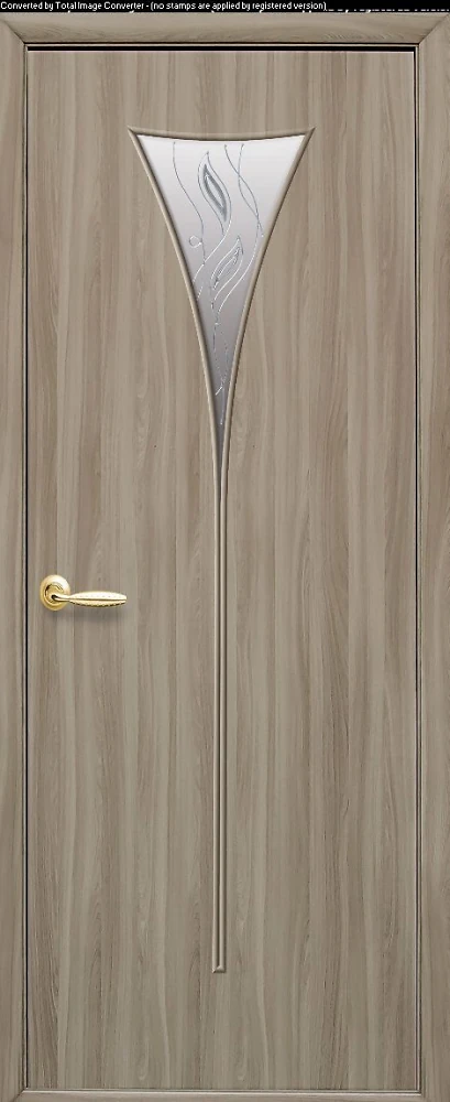 Дверь  Модерн Р сандал Бора (стекло сатин и рисунок3) Экошпон Новый стиль