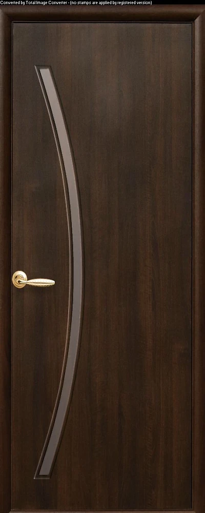 Дверь  Модерн каштан Дива (со стеклом сатин) ПВХ DeLuxe Новый стиль