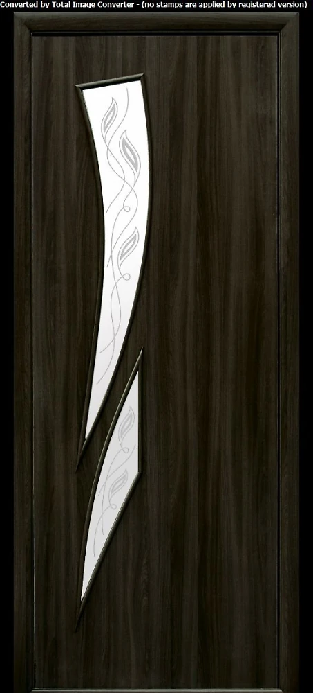 Дверь Модерн Камея Р3 кедр (стекло сатин и рисунок) Экошпон Новый стиль