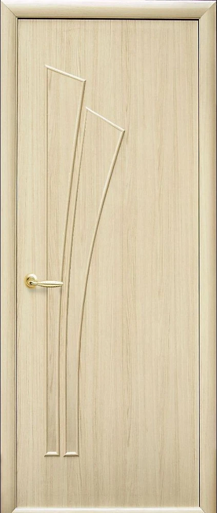Дверь  Модерн ясень Лииля (глухая) ПВХ DeLuxe Новый стиль