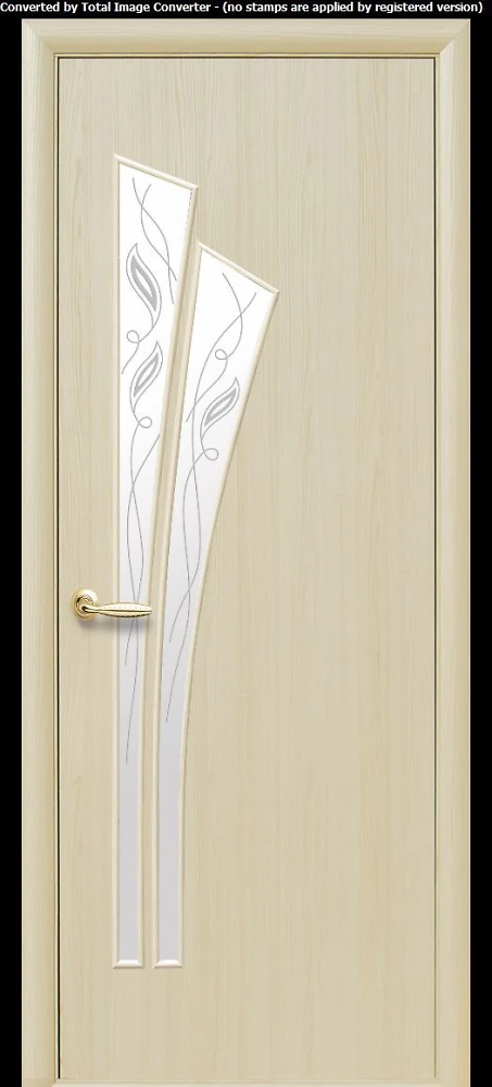Дверь Модерн Лилия Р3 ясень (стекло сатин и рисунок) ПВХ DeLuxe Новый стиль