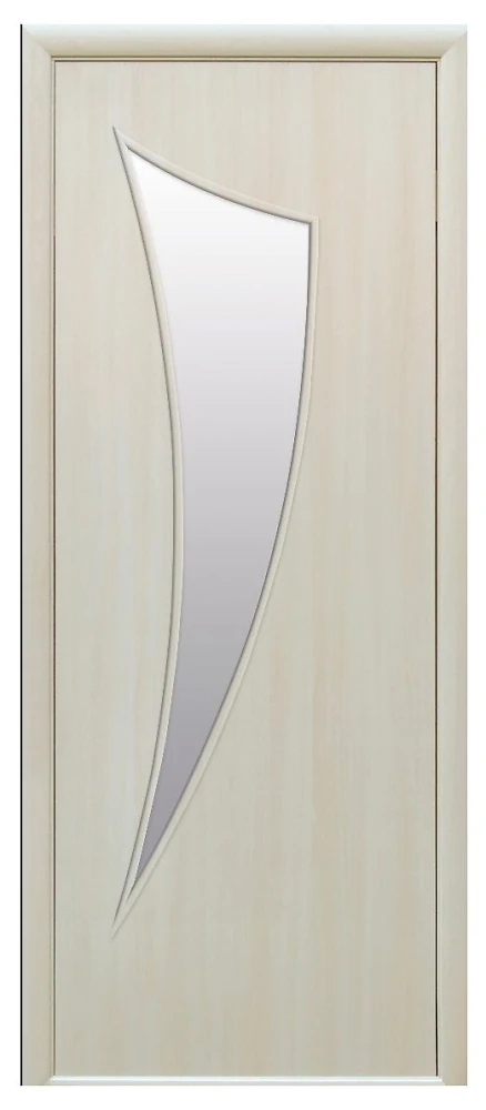 Двері  Модерн дуб перловий Вітрило (зі склом сатин) Екошпон Новий стиль
