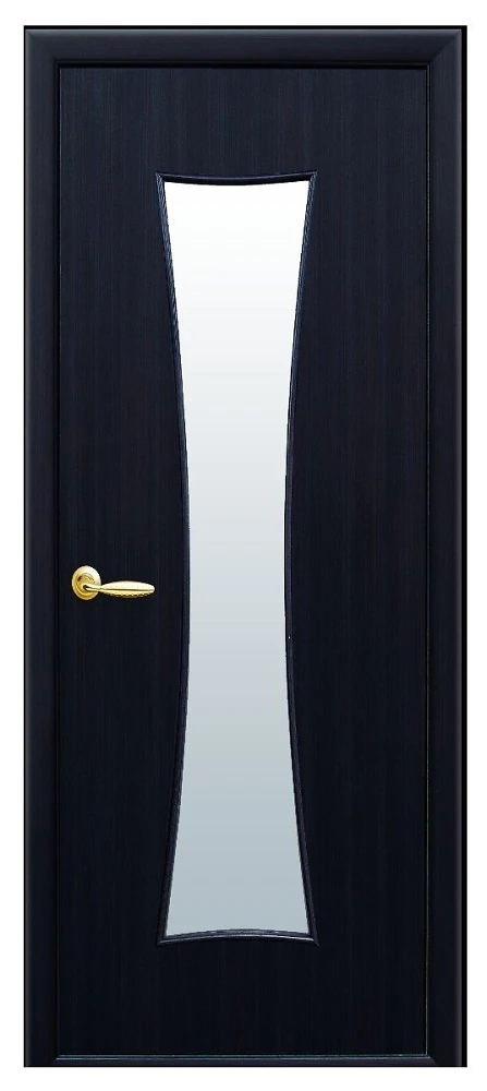 Дверь  Модерн венге dewild Часы (со стеклом сатин) Экошпон Новый стиль