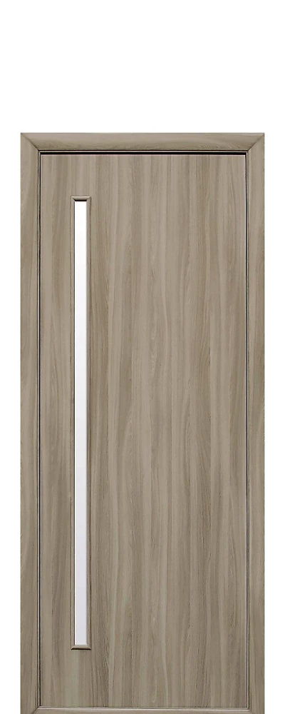 Дверь Квадра Глория сандал (со стеклом сатин) Экошпон Новый стиль