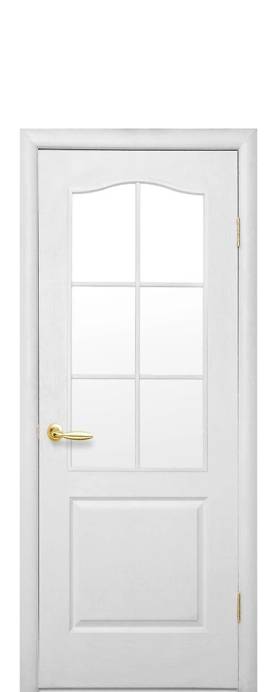Двері Сімплі Класик білий грунт структурний (под остекление) Під фарбування Новий стиль