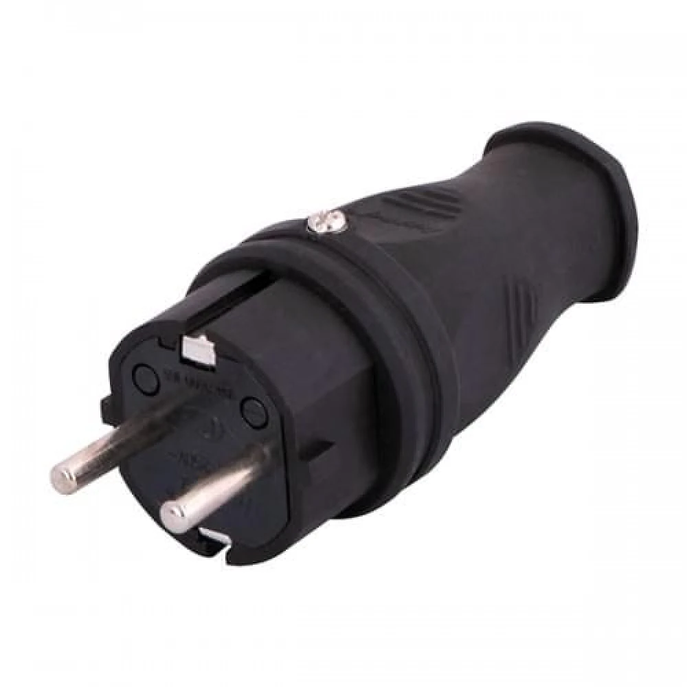 Вилка DE-PA каучук с заземлением