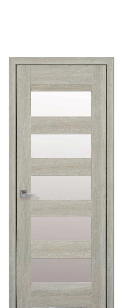 Дверь  Лайт дуб сицилия Бронкс (со стеклом сатин) Нано Флекс Новый стиль