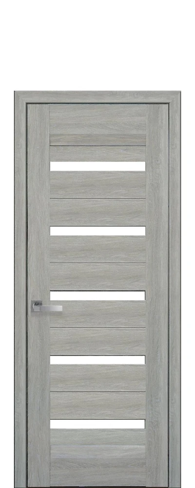 Дверь  Лайт дуб сицилия Лира (со стеклом сатин) Нано Флекс Новый стиль