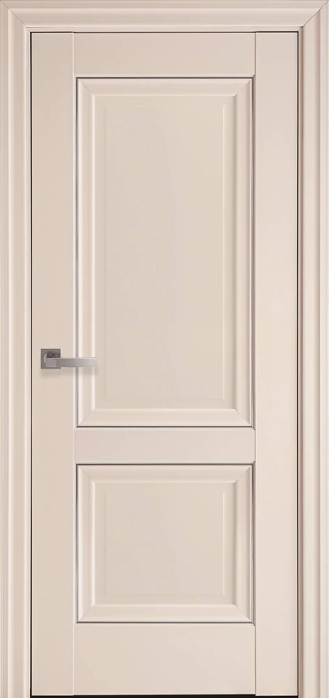 Дверь Элегант Имидж магнолия (глухая с молдингом) Premium Новый стиль