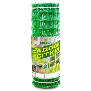 Садовая сетка пластиковая зеленая Клевер 85х95мм, 1м ширина (на метраж)
