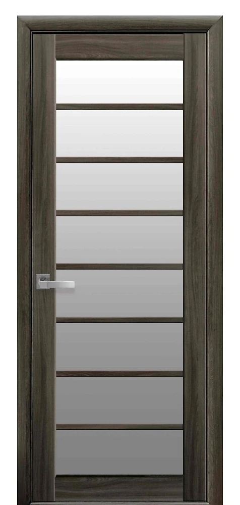 Дверь Мода Виола кедр (со стеклом сатин) Экошпон Новый стиль