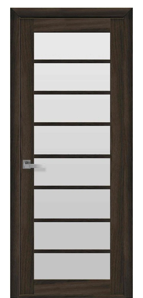 Дверь  Мода орех 3D Виола (со стеклом сатин) Экошпон Новый стиль