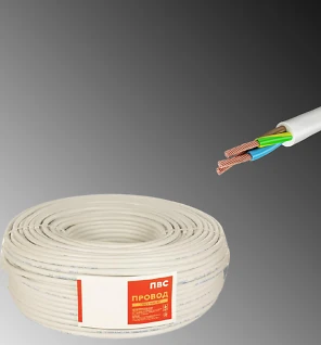 ПВС нг 3х1 (медный многожильный в двойной изоляции) Сертификат соответствия ГОСТУ