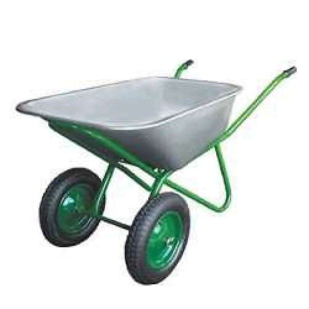 Тачка садова 2-х колісна 100л / 250 кг оцинкована