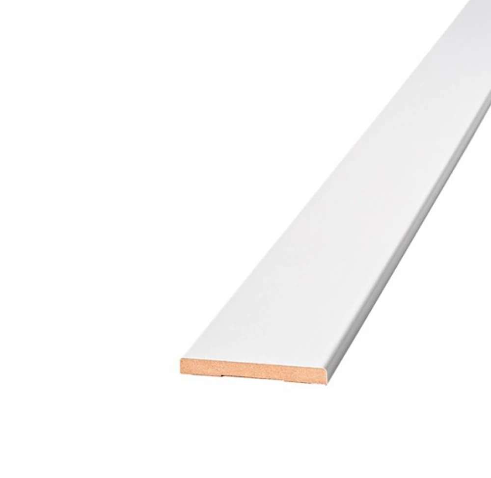 Лиштва білий структурний під фарбування 70*10 прямокутний МДФ (к-т) Новий стиль