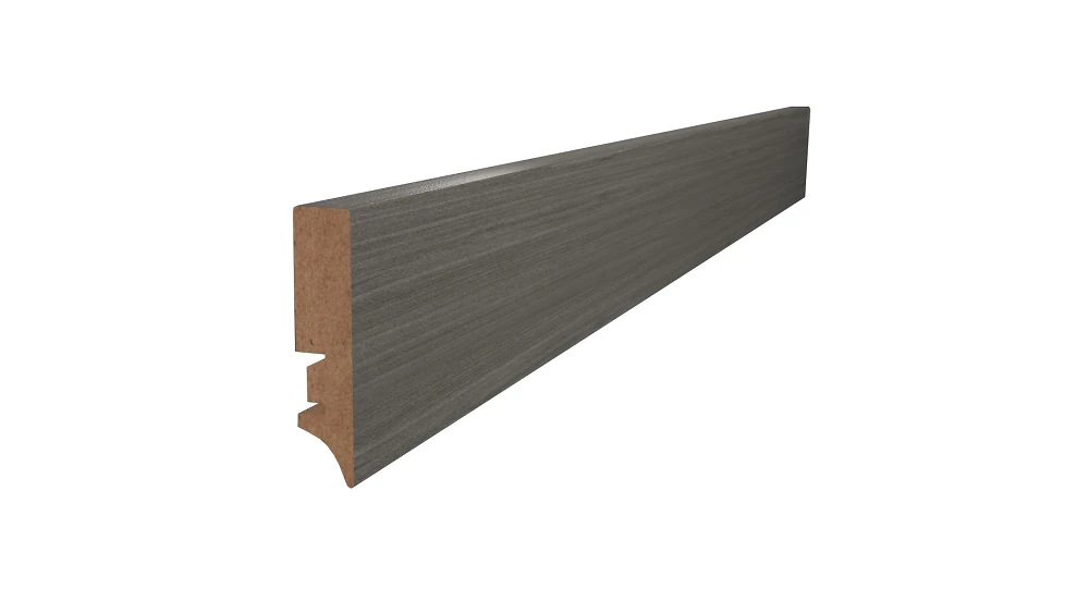 Плинтус grey new ПВХ Deluxe МДФ 70*16*2400 прямоугол.(стоевой) Новый стиль