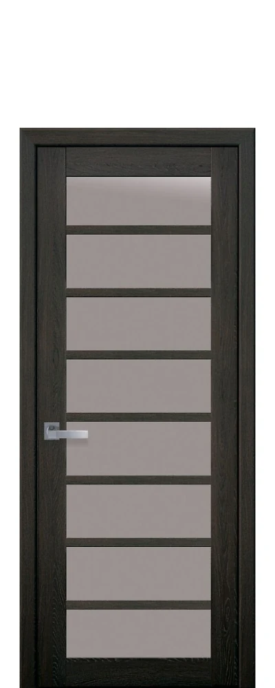 Двері Мода Віола дуб мускат (зі склом сатин) ПВХ Новий стиль