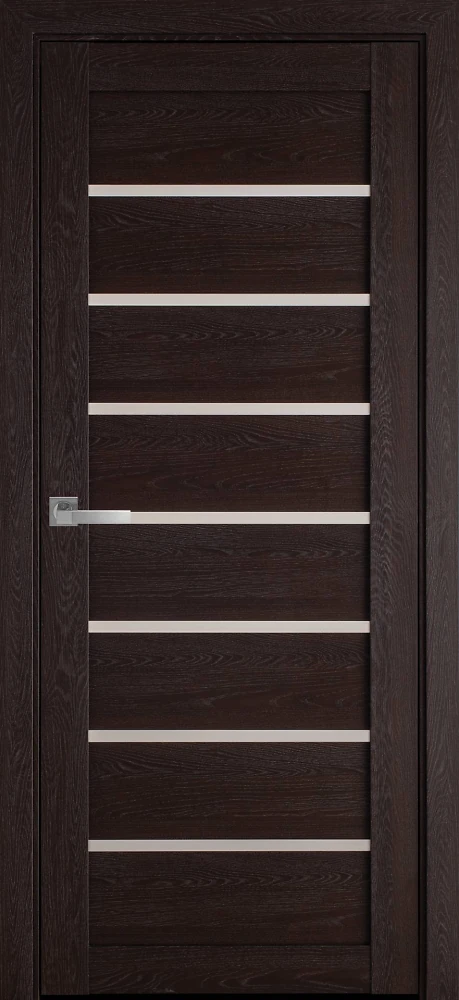 Дверь Мода Леона дуб мускат (со стеклом сатин) ПВХ Новый стиль