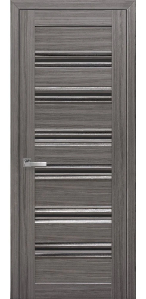 Двері Італьяно Венеція С1 перлина графіт (з чорним склом) SmartCover Новий стиль