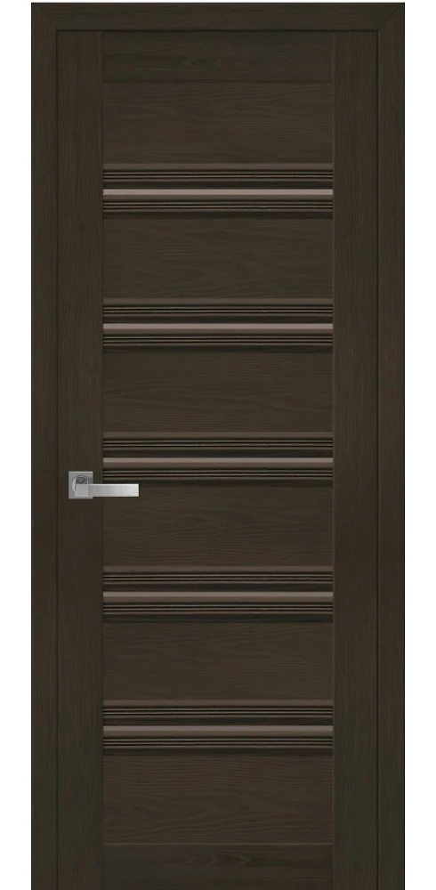 Дверь Итальяно Виченца С1 жемчуг кофейный (с бронзовым стеклом) SmartCover Новый стиль