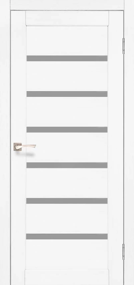Акция Дверь  Ностра белый матовый Линнея (со стеклом сатин) Premium 2000*700мм Новый стиль