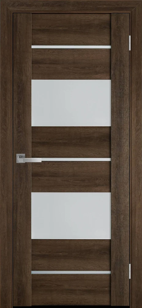 Дверь Вива Аскона бук табачный (со стеклом сатин) ПВХ Viva Новый стиль