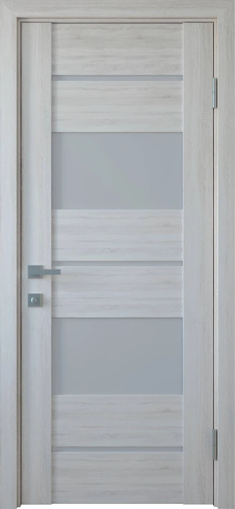 Двері Віва Аскона ясен New (зі склом сатин) ПВХ DeLuxe Новий стиль