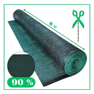 Затіняюча сітка темно-зелена 90 відсотків затемнення 6м ширина (на метраж)