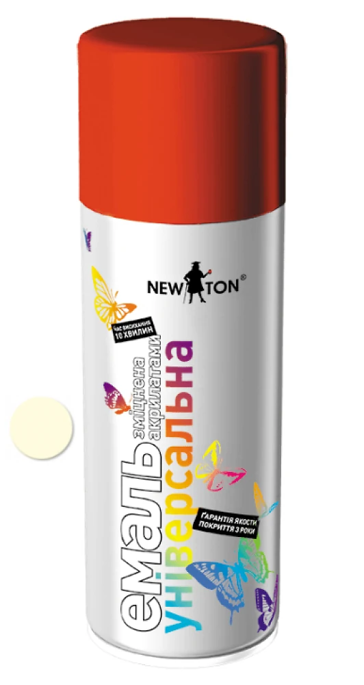 Эмаль универсальная белая  (RAL 9010) 150 мл Матовая NewTon (аерозоль)