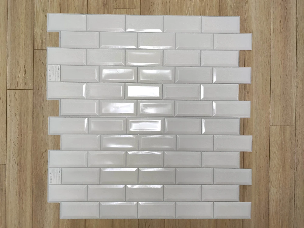 Пластиковая Панель Пластмаркет плитка Кабанчики белая 960 * 485мм