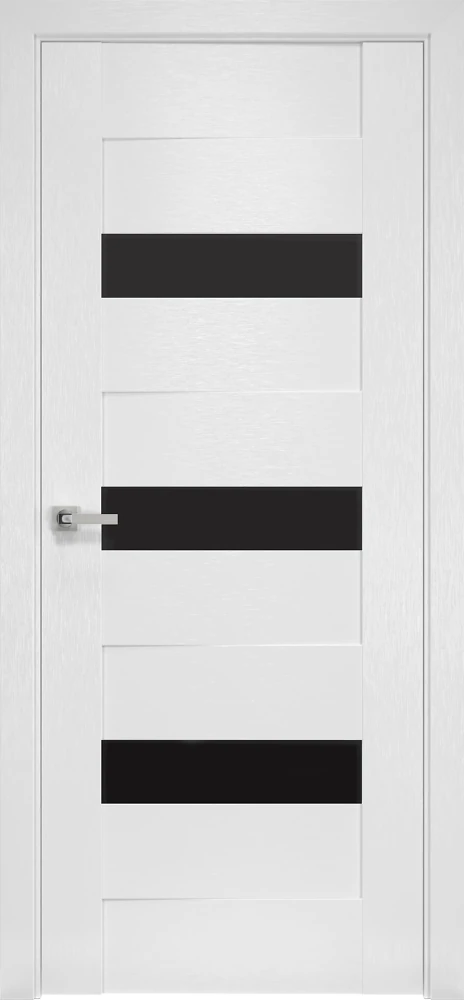Двері Орні-х Відень x-білий (з чорним склом) Новий стиль