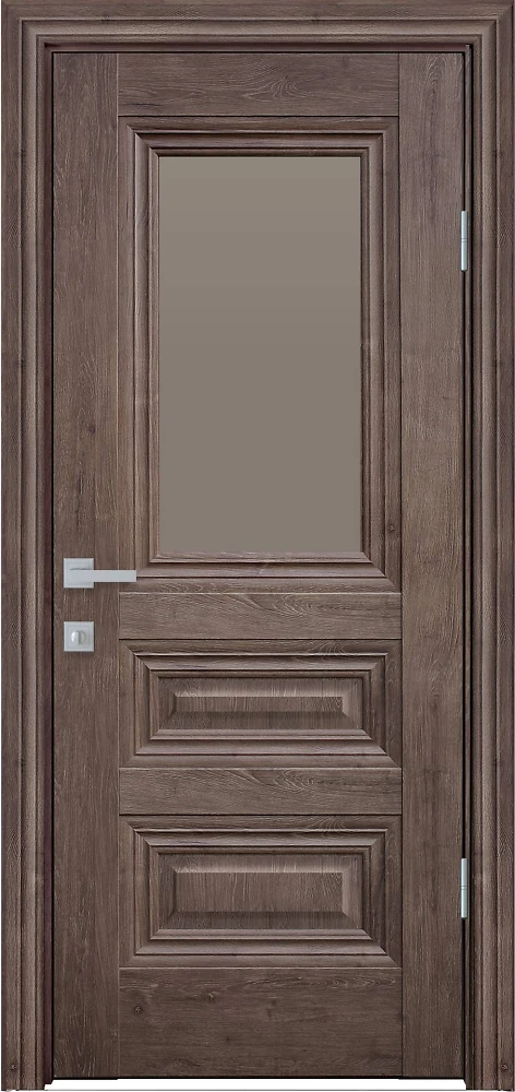 Дверь Прованс Камилла орех норвежский (со стеклом бронза) ЭкоВуд Новый стиль