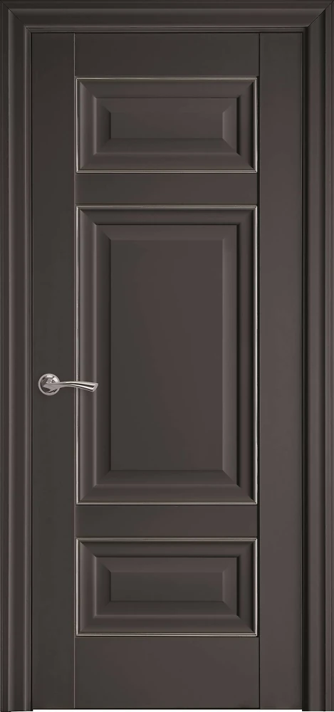Двері Елегант Шарм антрацит (глуха з молдингом) Premium Новий стиль