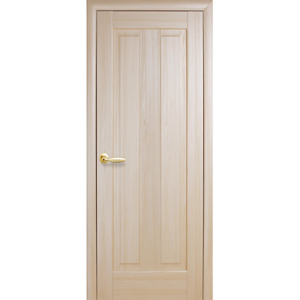 Дверь Маэстра Премьера ясень New (глухая с гравировкой) ПВХ DeLuxe Новый стиль