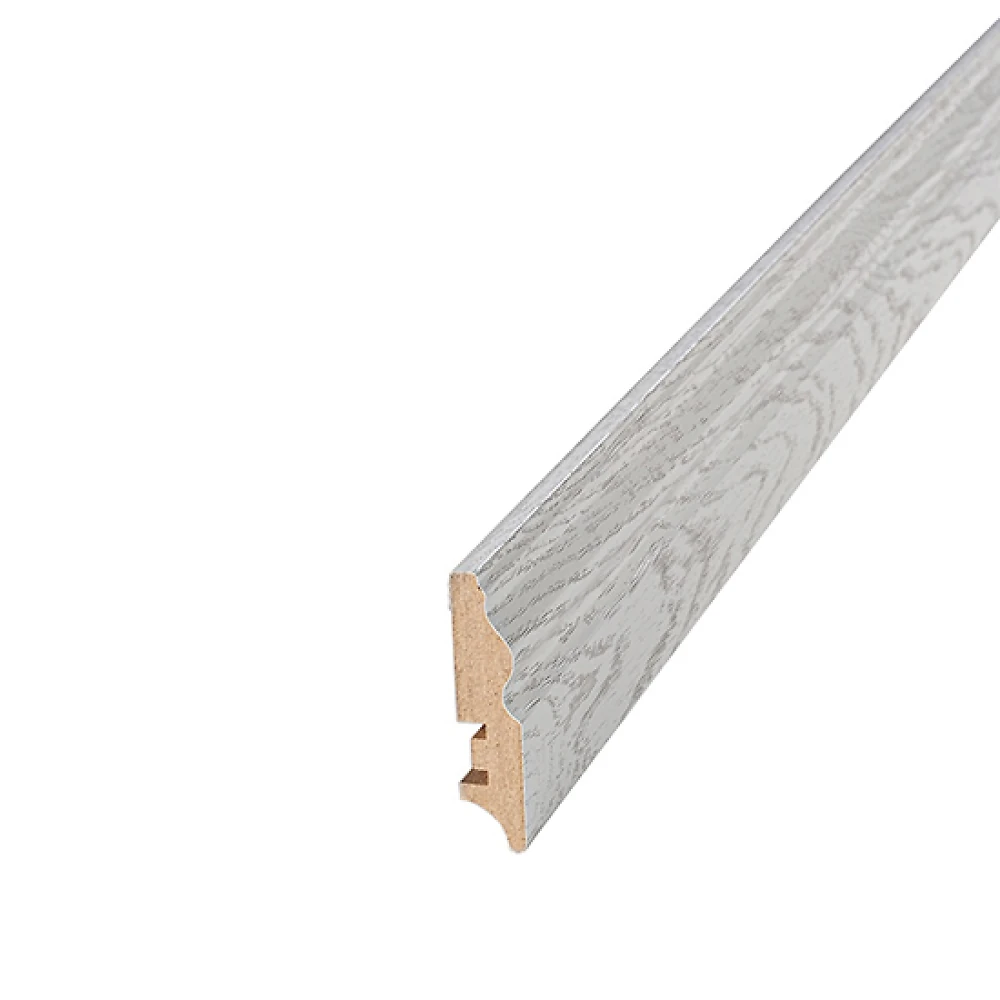 Плинтус патина серая ПВХ Deluxe МДФ 70*16*2400 (стоевой) Новый стиль