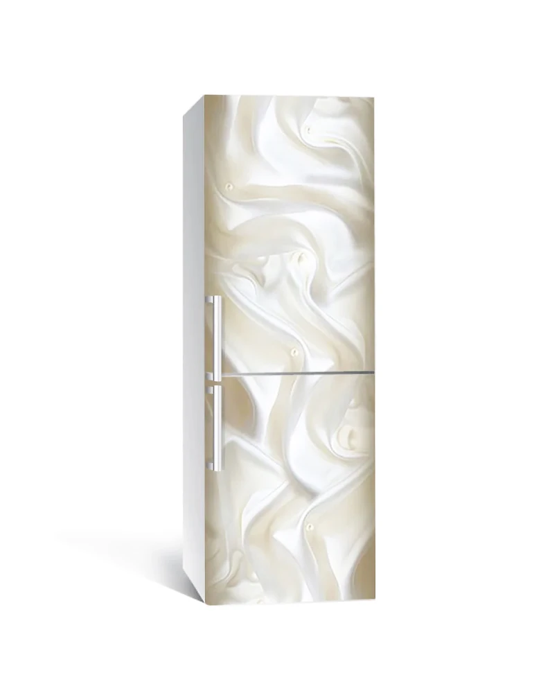 Наклейка на холодильник  Zatarga Білий шовк і перли #рс#650х2000мм