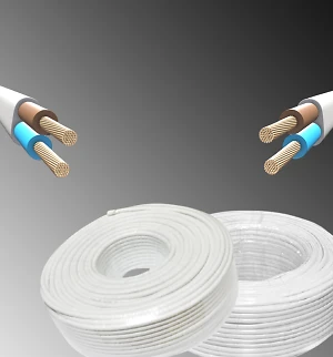 ШВВП нг 2х0,5 (мідний багатожильний в подвійній ізоляції, негорючий) бухта 100м