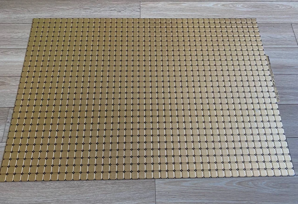 Пластиковая Панель Регул ПРЕМИУМ Золотой ажур  (992 * 629мм) Толщина 0,6мм